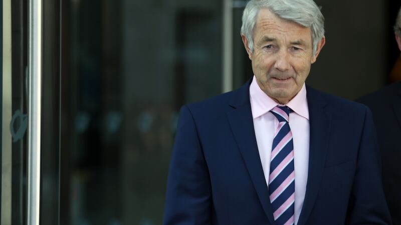 Independent Tipperary TD, Michael Lowry pictured leaving the Criminal Courts of Justice on Parkgate Street, Dublin. Photograph: Collins Courts