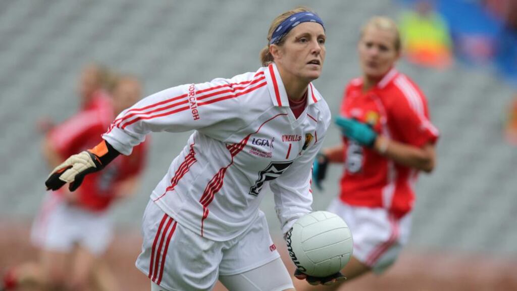 Cork’s Elaine Harte has a chance to win her eighth All-Ireland winning medal on Sunday. Photograph: Morgan Treacy/Inpho