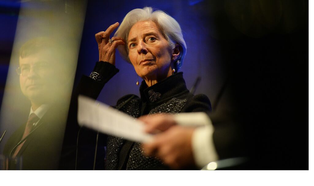 European Central Bank governor Christine Lagarde needs to navigate a tricky line between managing inflation and overly cooling a euro zone economy at risk of recession. Photograph: Cyril Byrne