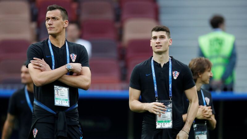 Nikola Kalinic (left) was expelled from the squad after refusing to play against Nigeria. Photo: Maxim Shemetov/Reuters