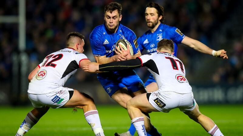 Conor O’Brien was named man of the match as Leinster eased to victory over Ulster at the RDS. Photograph: Tommy Dickson/Inpho