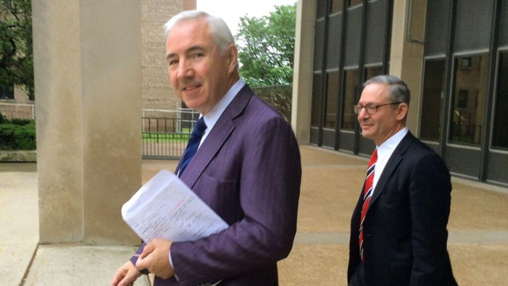 Sean Dunne leaves court in Bridgeport Connecticut. Photograph: Simon Carswell
