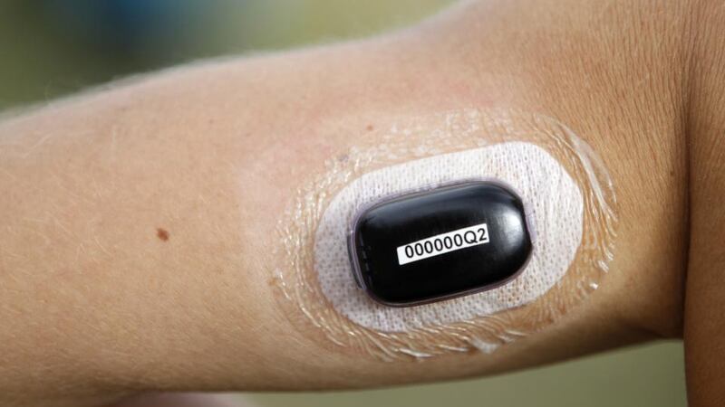 A Continuous Glucose Monitor, which were worn by the cyclists on the 2,100km trip.