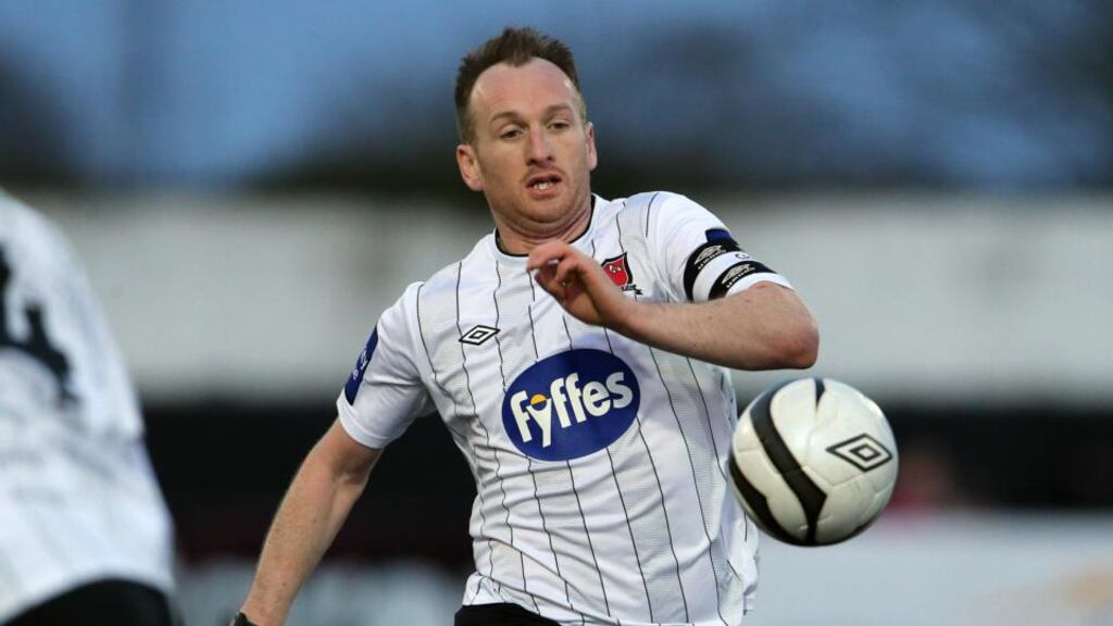 Stephen O’Donnell: equalised two minutes from time against former club. Photograph: Cathal Noonan/Inpho.