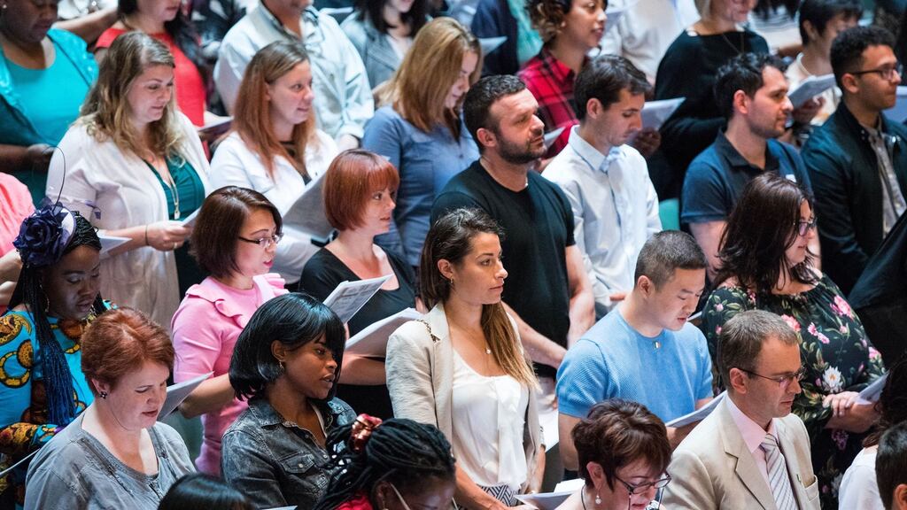 People attending the citizenship ceremony at the University of Limerick in 2017. File photograph: Sean Curtin/True Media