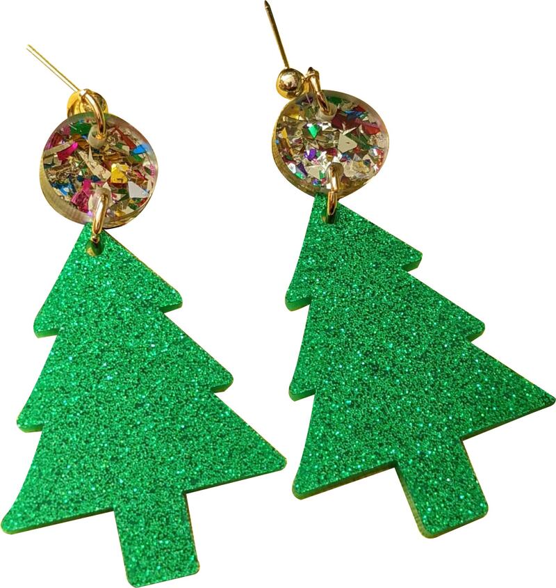 A Little Idea Christmas tree earrings