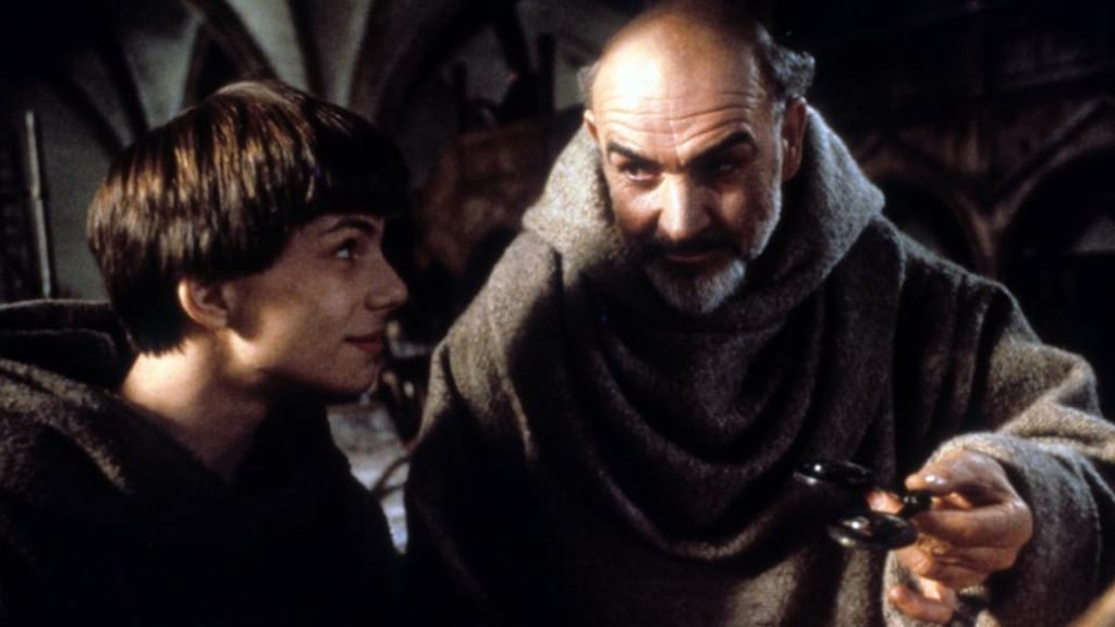 Louise Penny’s The Beautiful Mystery, about the murder of a monk in a remote Canadian monastery, is influenced by Umberto Eco’s The Name of the Rose, in whose film adaptation Christian Slater and Sean Connery starred. Photograph: Getty