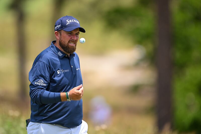 Shane Lowry on the sixth tee during a practice round for the US Open. Photograph: Ross Kinnaird/Getty Images
