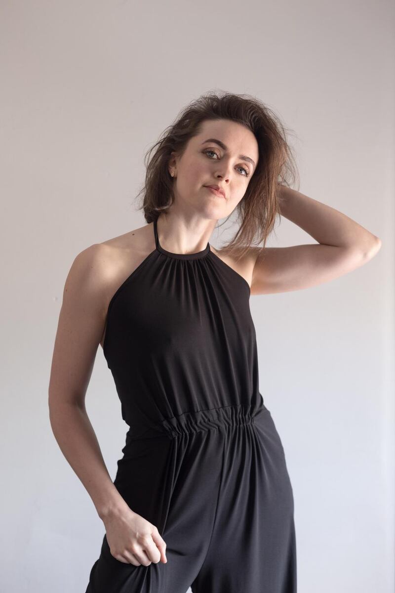 Black jumpsuit bought "ages ago" from Asos Tall - it was tailored to fit by Aoife Eustace Dole in the Gate."I wear all the time". Pic Pearl Phelan