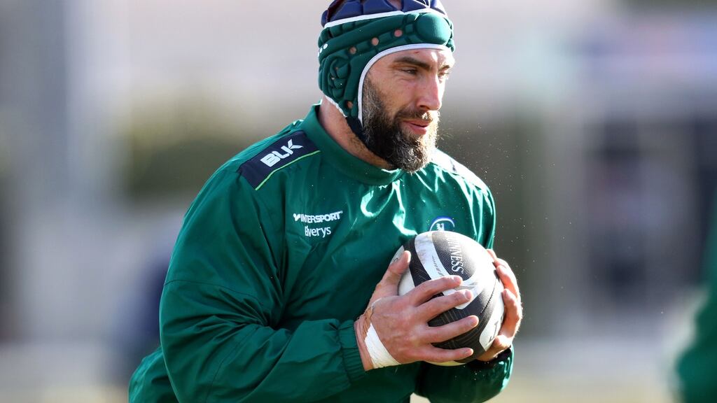 Connacht captain John Muldoon: he has been rested for the Gloucester match. Photograph: Bryan Keane/Inpho