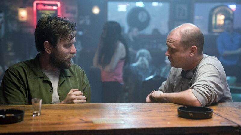 Ewan McGregor and director Mike Flanagan on the set of Doctor Sleep