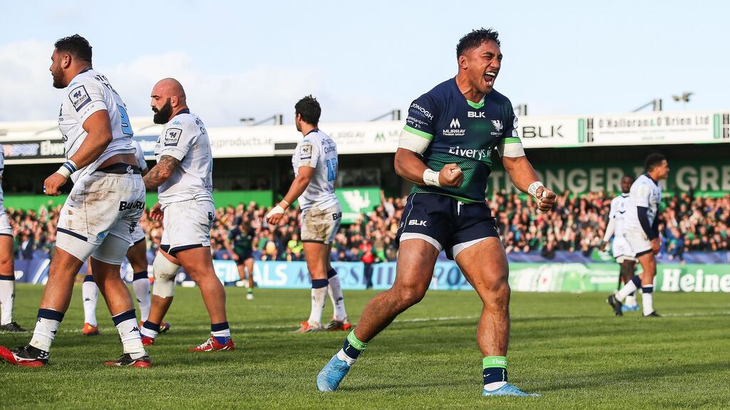 Connacht’s Bundee Aki has signed a new IRFU contract for three years. Photo: Tommy Dickson/Inpho