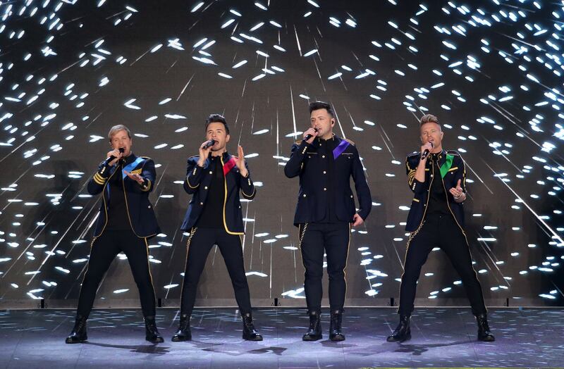Westlife onstage at Croke Park in 2019. Photograph: Crispin Rodwell