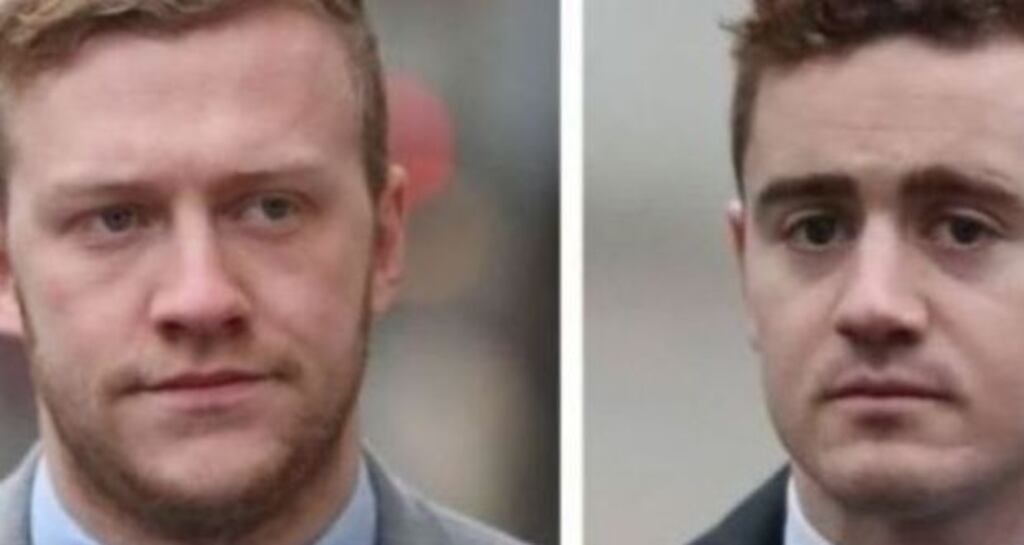 Stuart Olding (24), of Ardenlee Street, Belfast, denies one count of rape. Paddy Jackson (26), of Oakleigh Park, Belfast has pleaded not guilty to rape and sexual assault in the early hours of June 28th, 2016 at a party in his house. Both men contend the activity was consensual.