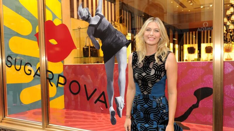 Maria Sharapova celebrates the first  anniversary of her candy and accessories company Sugarpova in New York city. Photograph:  Craig Barritt/Getty Images