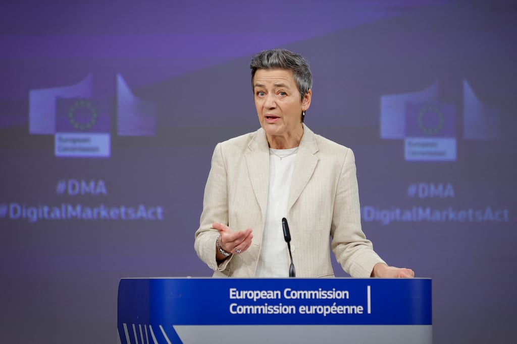 'It’s illegal,' Margrethe Vestager, competition commissioner, said of the ban. Photograph: Kenzo Tribouillard/Getty Images