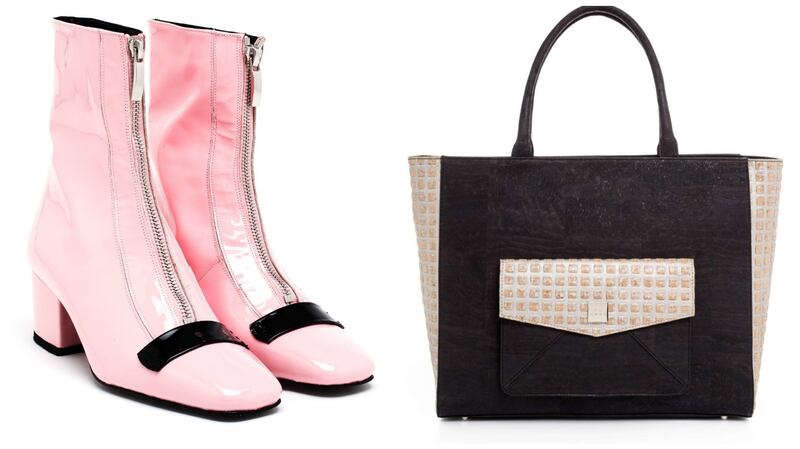 These Dorateymur Delta patent-leather ankle boots are something a futuristic kick-ass Barbie would wear. Le Suri’s black tote for €325 is eco and animal-friendly