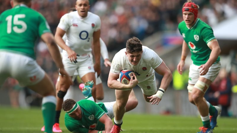 Flanker Tom Curry has been used as a number eight by Eddie Jones. Photograph: Adam Davy/PA