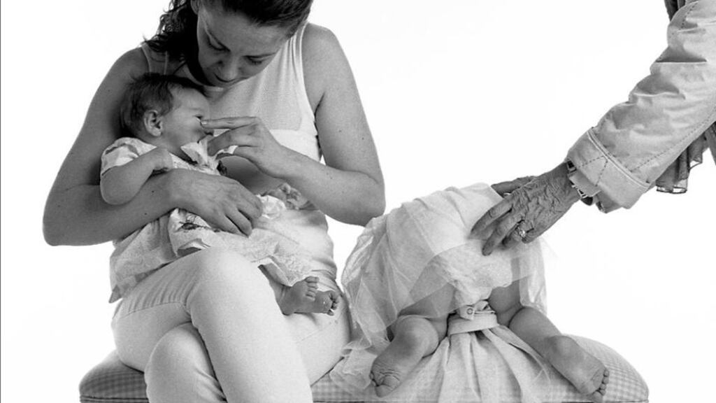 An out-take from a portrait session for Mother’s Day featuring Sorcha Donohue, her mom and her two daughters.