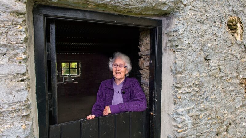 Hazel Ford Buttimer, a direct descendant of Henry Ford’s family, at the ancestral home of Henry Ford, Ballinascarthy, Co Cork. Photograph: Michael Mac Sweeney/ Provision