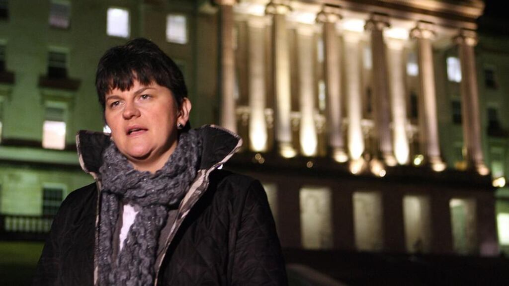 Northern Ireland’s Minister for Enterprise Arlene Foster said she welcomed “positive signs”  the local economy was improving. Photograph: Paul Faith/PA