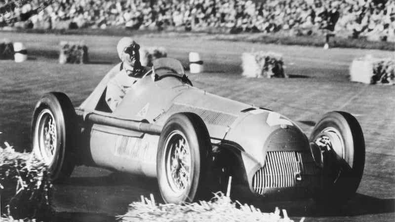 Italy’s Giuseppe Farina, driving an Alfa Romeo 158 that was effectively a pre-war design
