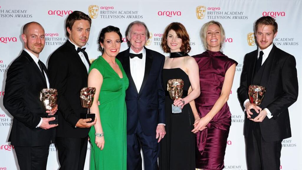 The cast of Broadchurch at the Arqiva British Academy Television Awards 2014 at the Theatre Royal, Drury Lane, London. Photograph: Ian West/PA Wire