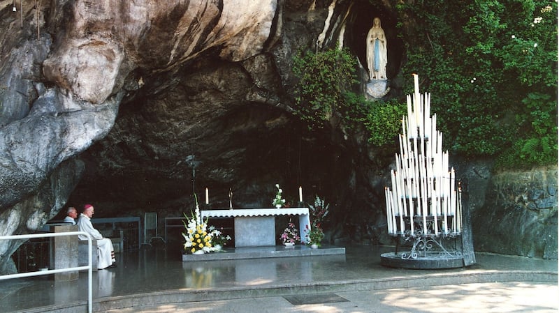 Grotto bishops. Lourdes in France courtesy of Joe Walsh Tours