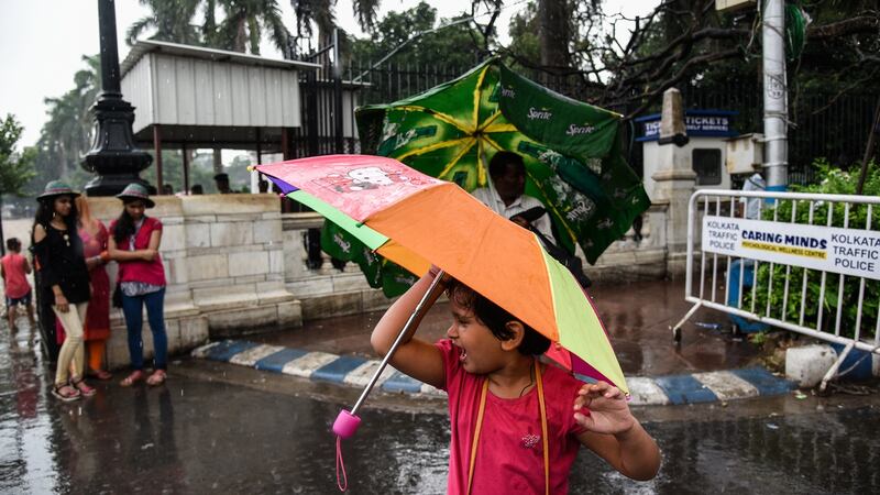 A rainy day in Kolkata, India, where storms have become more frequent and more intense. Photograph: Saumya Khandelwal/New York Times