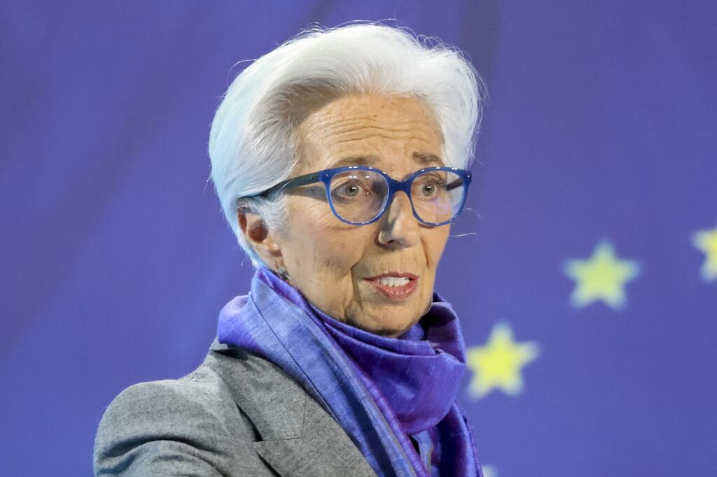 European Central Bank president Christine Lagarde. The bank is determined to crush inflation. Photographer: Alex Kraus/Bloomberg