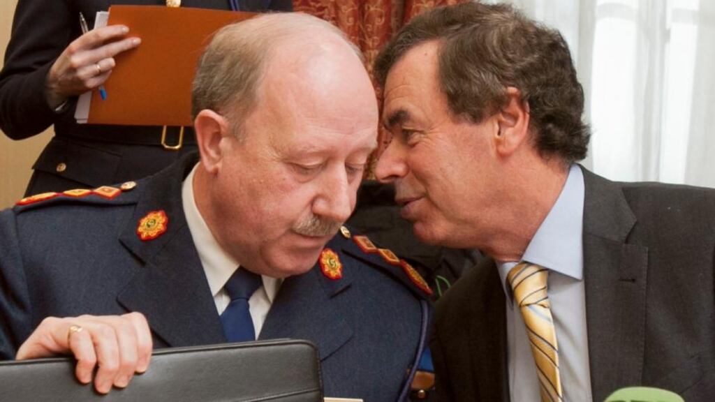 File picture of former Garda commissioner Martin Callinan with Minister for Justice Alan Shatter at a launch in 2013. Photograph: Gareth Chaney Collins