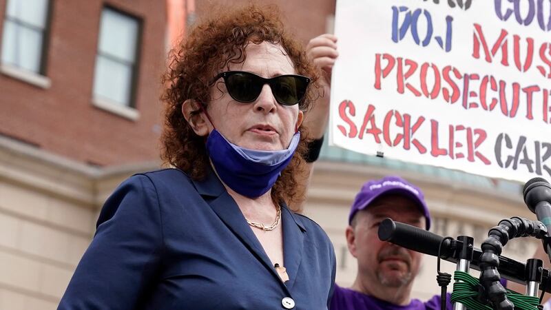 Nan Goldin the activist, appearing in All the Beauty and the Bloodshed.