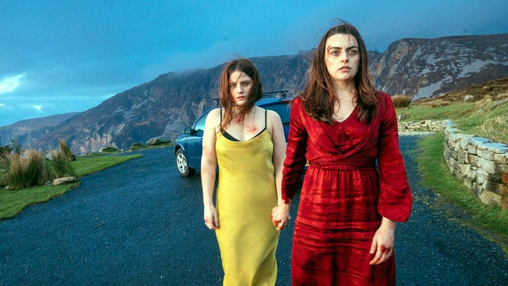 The late Nika McGuigan (left), who won the Actress in a Lead Role award, and Nora-Jane Noone in Wildfire