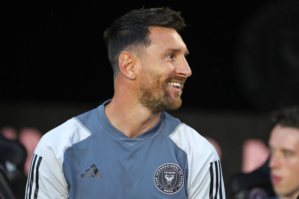 Lionel Messi of Inter Miami scored a brilliant free-kick. Photograph: Megan Briggs/Getty