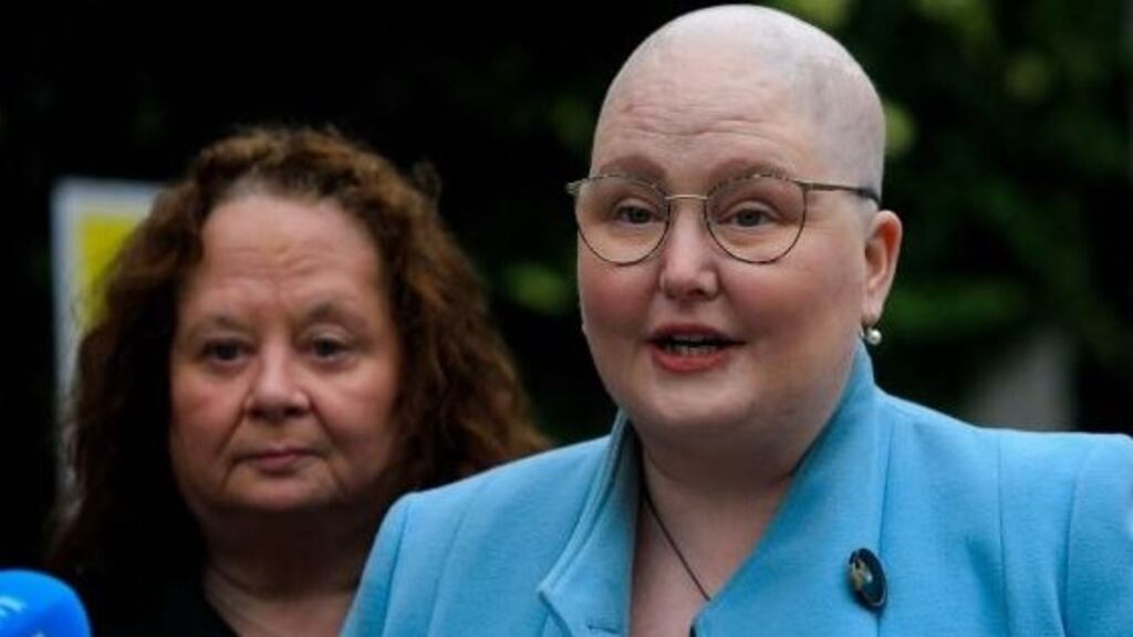 Eileen Rushe with her mother, Mary Rushe, at the Four Courts, Dublin, last March following settlement of her case. Photograph: Gareth Chaney/Collins