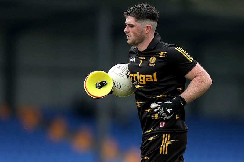 Odhrán Lynch: his outfield forays have added an extra dimension to Derry's attacking game plan in this year's championship. 'He’s so smart, he set up two or three points against Donegal, he’s a key cog in our attack, if needs be,' says Glass of the Derry goalkeeper. Photograph: Laszlo Geczo/Inpho