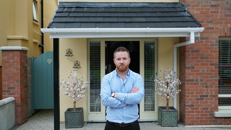 John Gormley outside his home in Oak Grove, Derrinturn, Co Kildare. Photograph: Enda O’Dowd