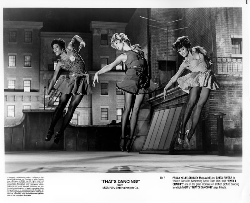 Paula Kelly, Shirley MacLaine and Chita Rivera dance in There's Gotta Be Something Better Than This, from Sweet Charity in the tribute to dance movie by MGM That's Dancing!, circa 1985. Photograph: Michael Ochs Archives/Getty Images