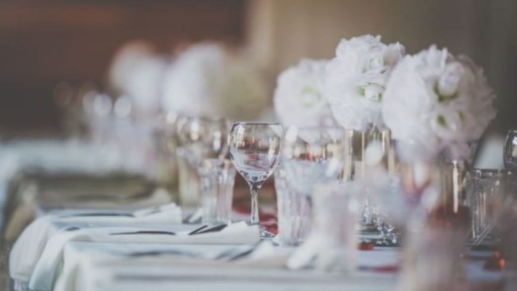 There will be no family-style service of food – shared vegetable and gravy dishes – at weddings under the Covid-19 restrictions