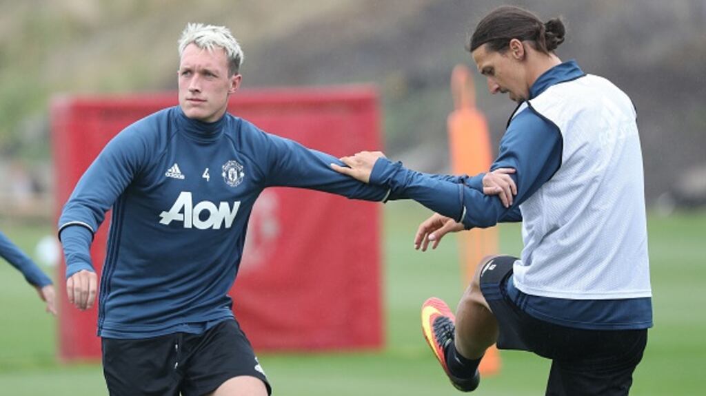 Phil Jones is to stay at Manchester United despite interest form a number of clubs. Photograph: Getty