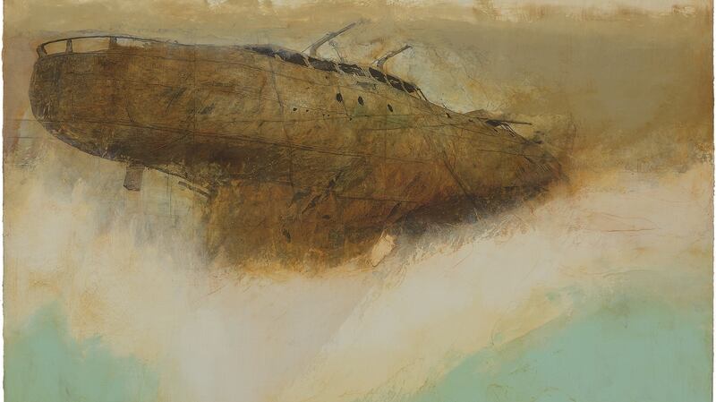 Cargo: White Water (2016) by Hughie O’Donoghue.