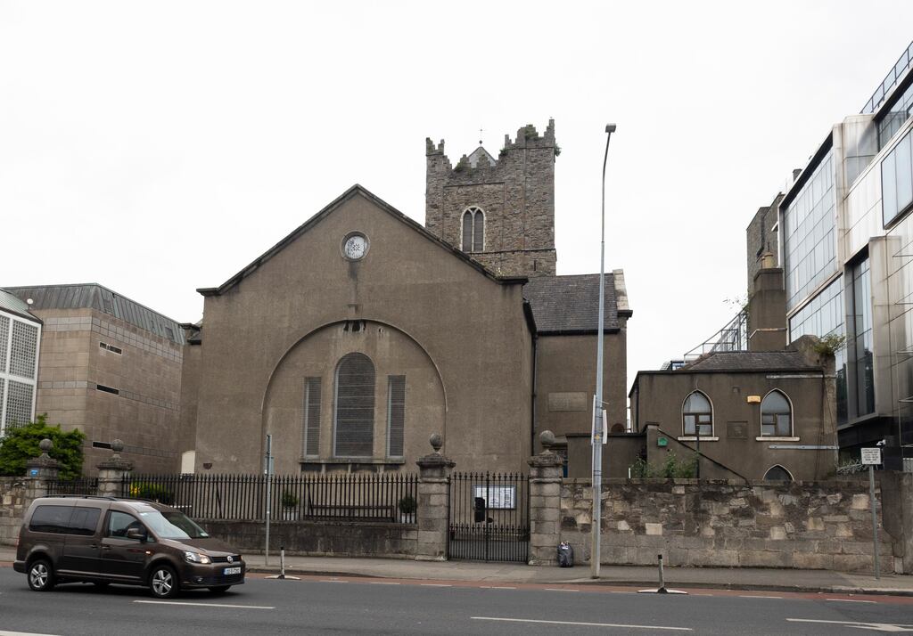 St Michan's Church of Ireland in Dublin behind a Garda cordon after a fire was lit in the crypt in June. Photograph: Sam Boal/Collins Photos