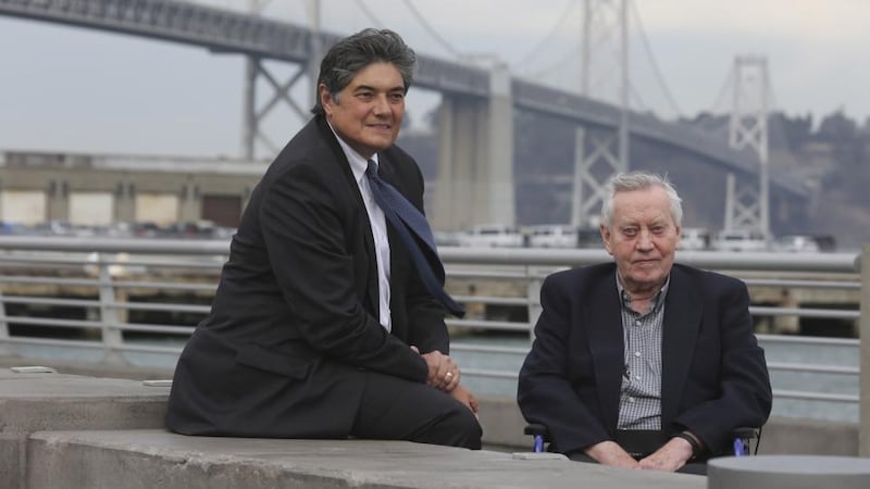 Empty pot: charities are facing funding shortfalls after the departure of Chuck Feeney (right) and Christopher Oechsli, his president and chief executive at Atlantic Philanthropies. Photograph: Jim Wilson/New York Times