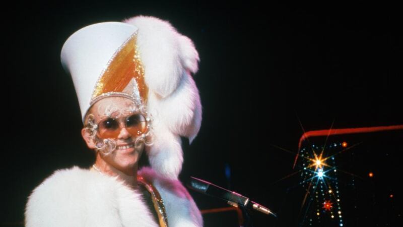 Captain Fantastic: Elton John at the Forum in Inglewood, California, in 1974. Photograph: Ed Caraeff/Getty