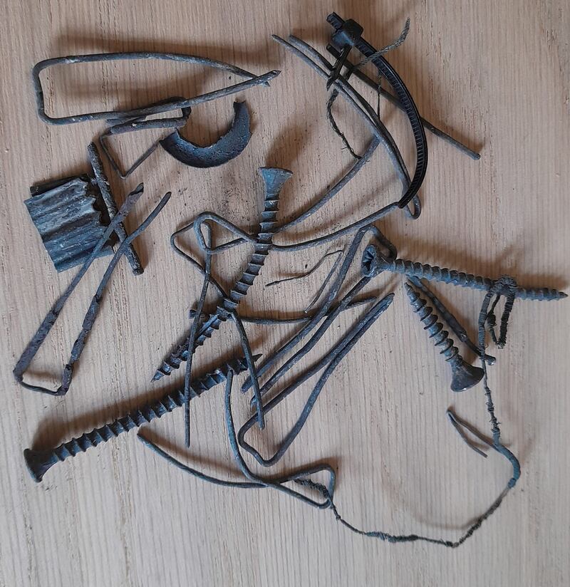 Some of the items Sean Fox found his father's ashes after he was cremated