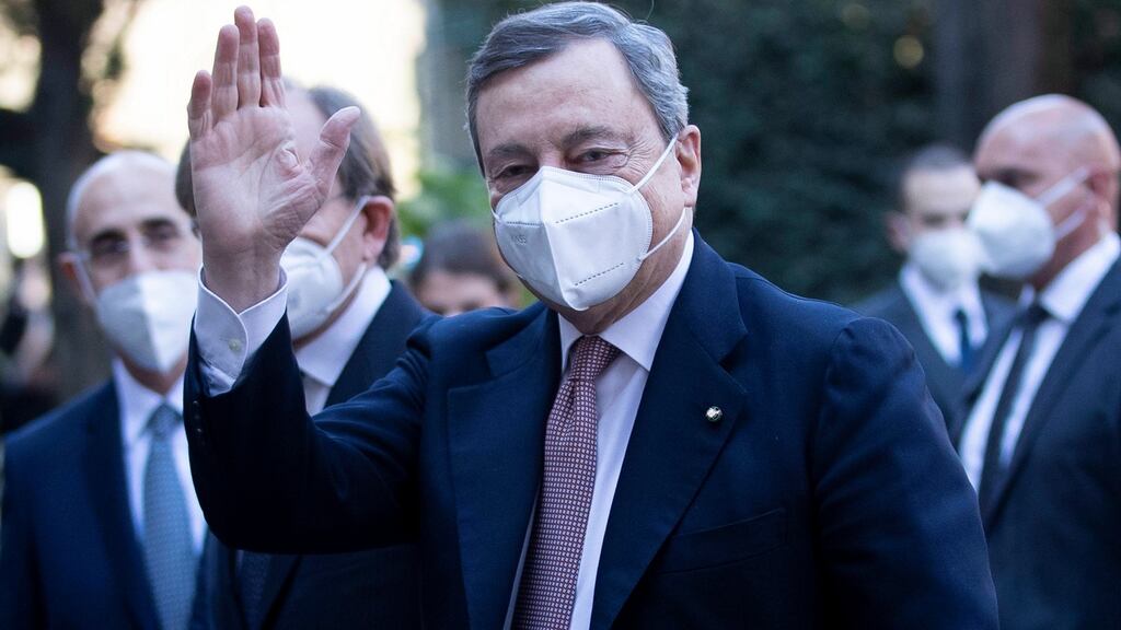 Italy’s prime minister Mario Draghi has set out to reboot the country’s vaccination programme which is run, with varying degrees of success, by regional governments. Photograph: Massimo Percossi/EPA/ANSA