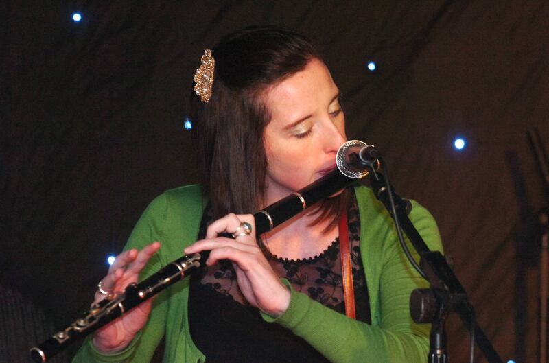 Flutist Aoife Granville in the White Horse, Ballincollig, Co Cork, at the 2021 Cork Folk Festival. Photograph: Larry Cummins