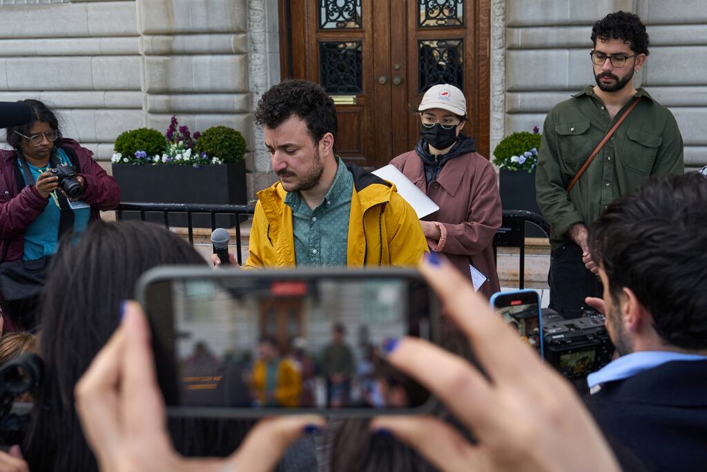 Palestinian student Mahmoud Khalil. Photograph: Bing Guan/New York Times