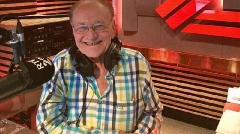 Larry Gogan in the RTÉ 2FM studios. Photograph: RTÉ