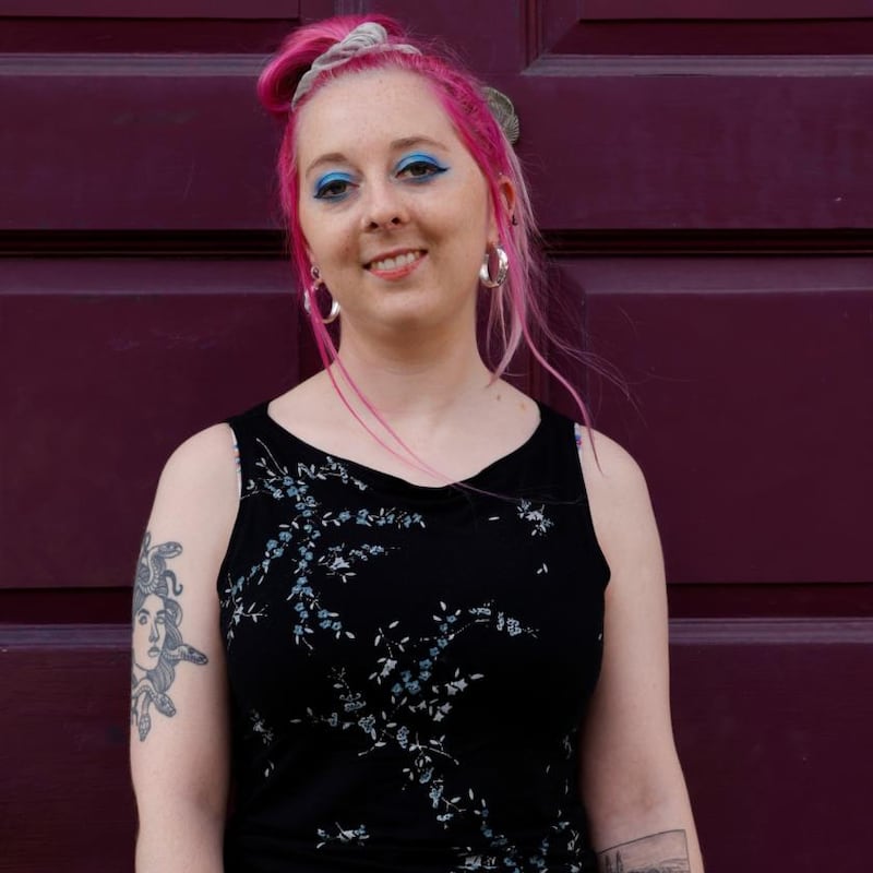 Kate Brayden with her tattoo of a vista in Vienna. Photograph: Alan Betson